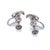 Metal Mikimoto Estate Akoya Pearl Clip on Earrings Sterling Silver 3.53 Grams, A Pair For Sale - Image 7 of 14