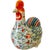 Large Vintage Chinese Famille Rose Polychrome Enamel Rooster Form Covered Box & Tureen For Sale - Image 4 of 15