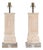 Mid 20th Century Mid Century Modern Italian Carved Pine Pilaster Table Lamps on Lucite Bases - a Pair For Sale