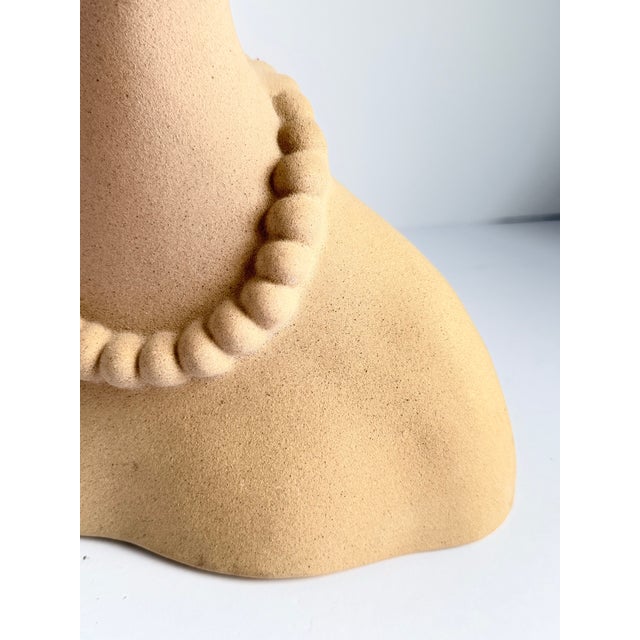 Art Deco Vintage Haeger Modernist Lady Bust For Sale - Image 3 of 6