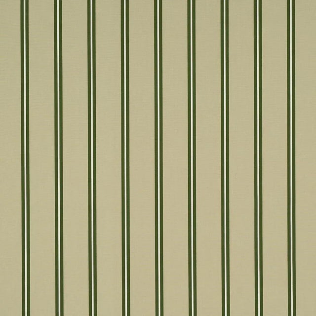 Contemporary Schumacher Briony Stripe Fabric In Leaf For Sale - Image 3 of 5