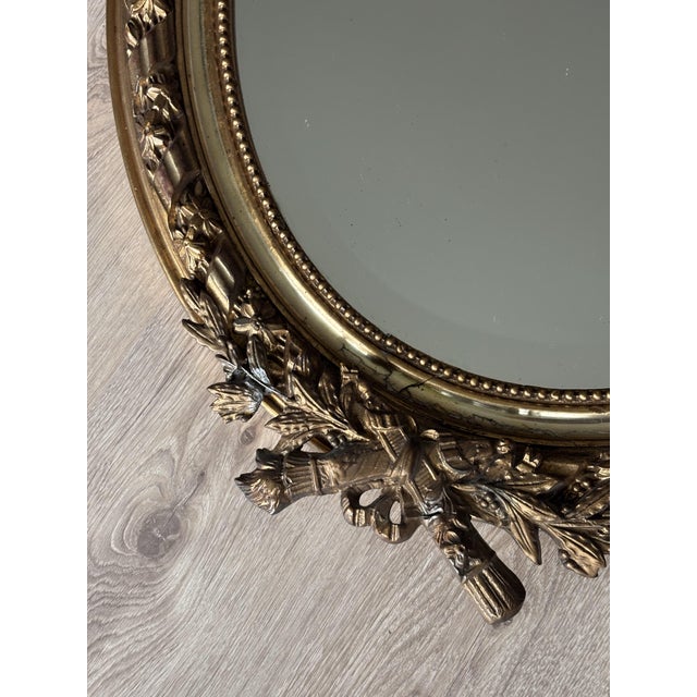 Rococo 19th Century Mirror, Torch & Quiver, France For Sale - Image 3 of 8
