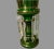 Glass Pair of Antique Victorian Emerald Green Art Glass Mantle Lusters With Prisms For Sale - Image 7 of 12