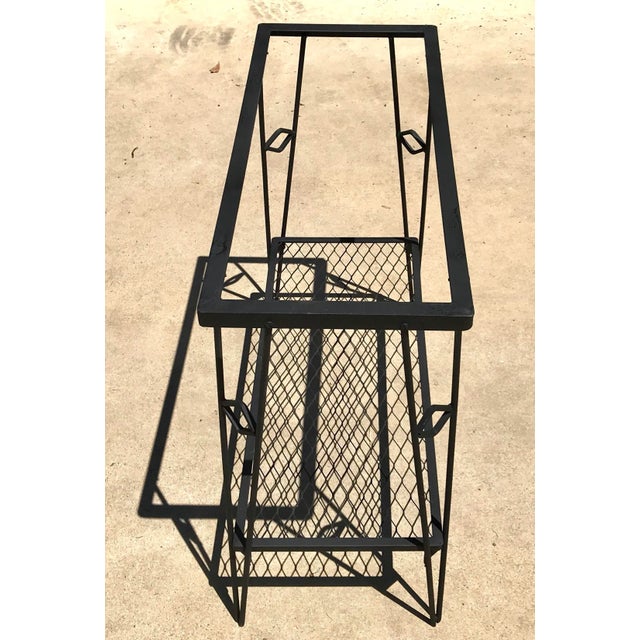 Mid-Century Modern Mid Century Modern Black Iron Plant Stand For Sale - Image 3 of 8