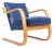 Bauhaus 402 Blue Arm Chair by Alvar Aalto, Made in Finland, 1930s For Sale