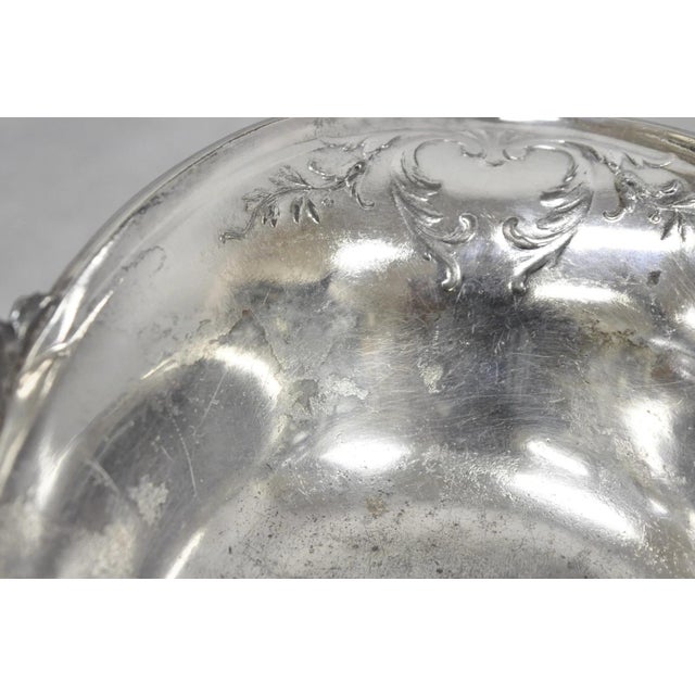 Antique Christofle Gallia French Art Nouveau Silver Plated Fruit Basket W Handle For Sale - Image 16 of 17