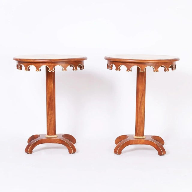 Brown Pair of Mid-Century Italian Painted Stands For Sale - Image 8 of 10
