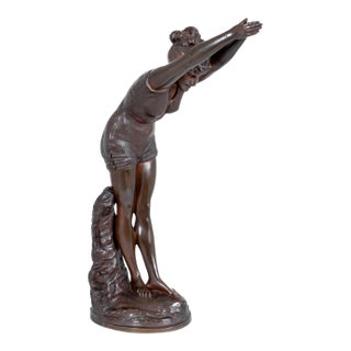 Odoardo Tabacchi "La Taffolina" Patinated Bronze For Sale