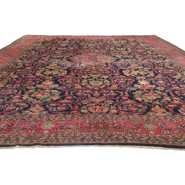 Victorian Antique Persian Malayer Rug, 12'08 X 20'05 For Sale - Image 3 of 12