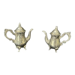 1970s Godinger Silver-Plated Salt and Pepper Shakers- a Pair For Sale