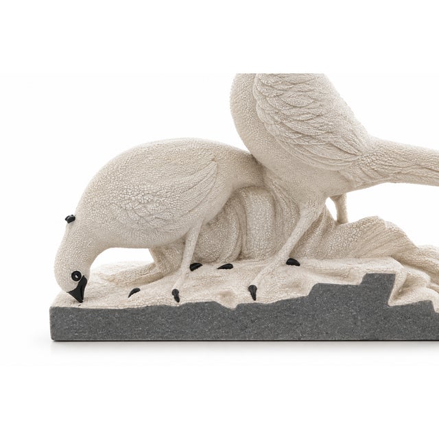 Art Deco Ceramic Two Pheasants from Manufacture De Sainte-Radegonde, France, 1930 For Sale - Image 6 of 12