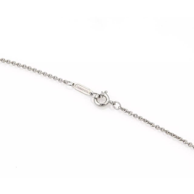 Tiffany and Co. Tiffany & Co. Atlas 18k White Gold Large Roman Numeral Pendant & Chain For Sale - Image 4 of 6