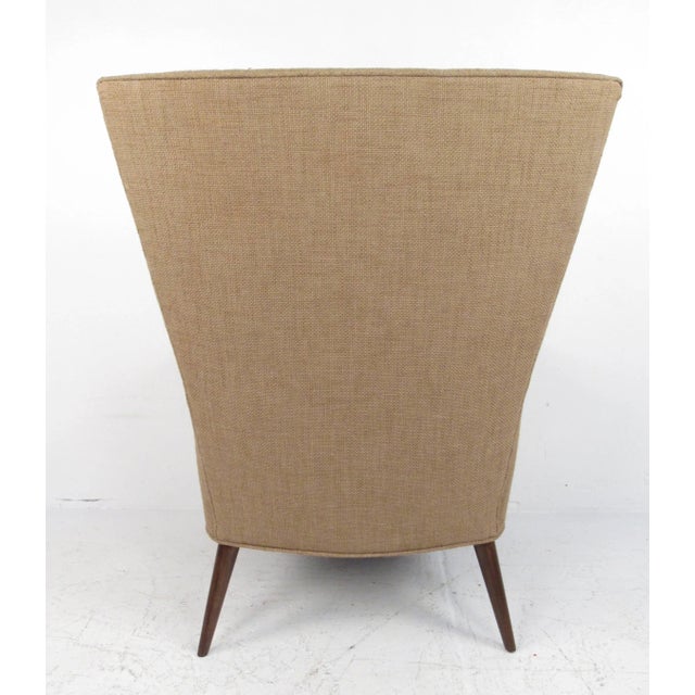 Mid 20th Century Vintage Tweed Mid-Century Wingback Lounge Chair For Sale In New York - Image 6 of 10