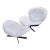 Vintage Ligne Roset White Leather Lounge Chair and Ottoman For Sale