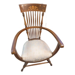 1930s Inlay Arm Chair For Sale