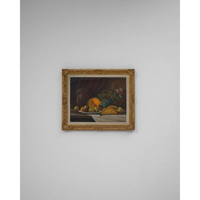 20th Century Belgian Still Life Fruit Painting in Gilded Wood Frame For Sale - Image 16 of 18