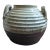 Mid-Century Modern Ribbed Studio Pottery Drip-Glaze Double-Handled Urn Vase For Sale