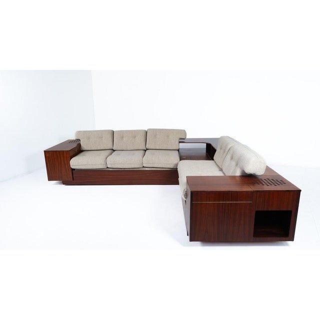 Large Corner Sofa with Built-in Cabinets, 1960 For Sale - Image 9 of 15