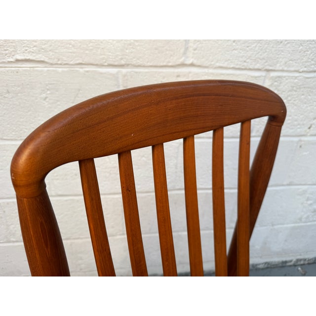 Set of Six Mid-Century Slatted Teak Dining Chairs by Benny Linden For Sale - Image 16 of 18
