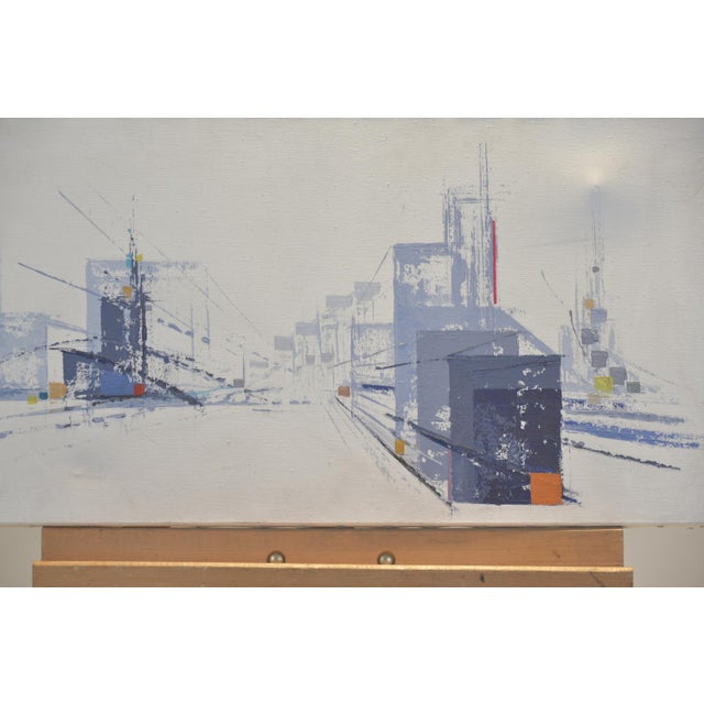 Abstract City Scene, Signed J.P. Collin '72 For Sale - Image 3 of 8