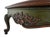 Wood Unique Vintage French Provincial Style Carved Two Tone Green and Brown Coffee Table For Sale - Image 7 of 13