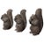 Early 20th Century Lead Garden Ornaments in the Form of Squirrels with Acorns - Set of 3 For Sale - Image 11 of 11