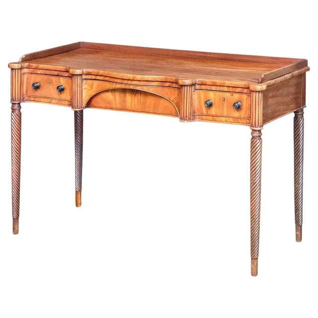 Traditional Scottish Writing Table or Desk of Mahogany From Regency Era For Sale - Image 3 of 17