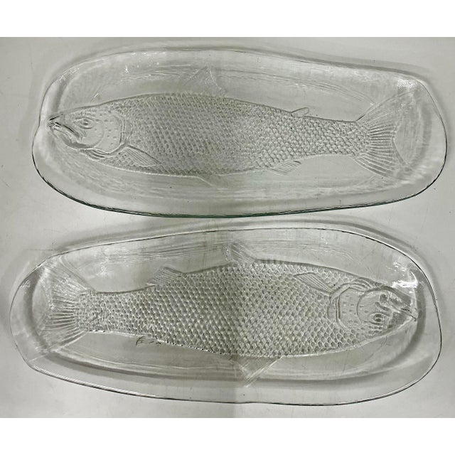 Mid-Century Modern Pair of Large Vintage Kosta Boda Sweden Fish Platters For Sale - Image 3 of 11