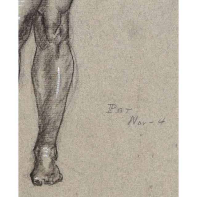 Vintage Art Deco Charcoal Nude Figure Study Drawing of a Woman by Illustrator William B Pattengill 1934 For Sale In New York - Image 6 of 8