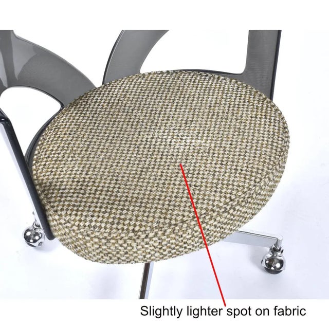 1970s Chromcraft Style Space Age Acrylic Armchair With Rolling Footstool For Sale - Image 12 of 12