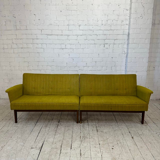 Mid century modern Paoli Chair Company Two Piece Sectional Sofa. This sofa features mid century modern lines with a touch...
