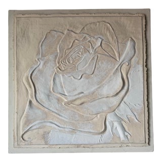 1980’s Vintage William Stout Embossed Paper Relief “Rose” Wall Art – Signed & Numbered For Sale