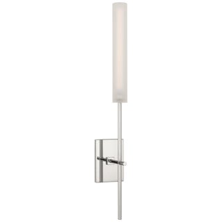 Ian K. Fowler for Visual Comfort Signature Fay 18" Sconce in Polished Nickel with Frosted Glass For Sale