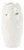 White Floral Embossed Ceramic Vase (Set of 2) For Sale