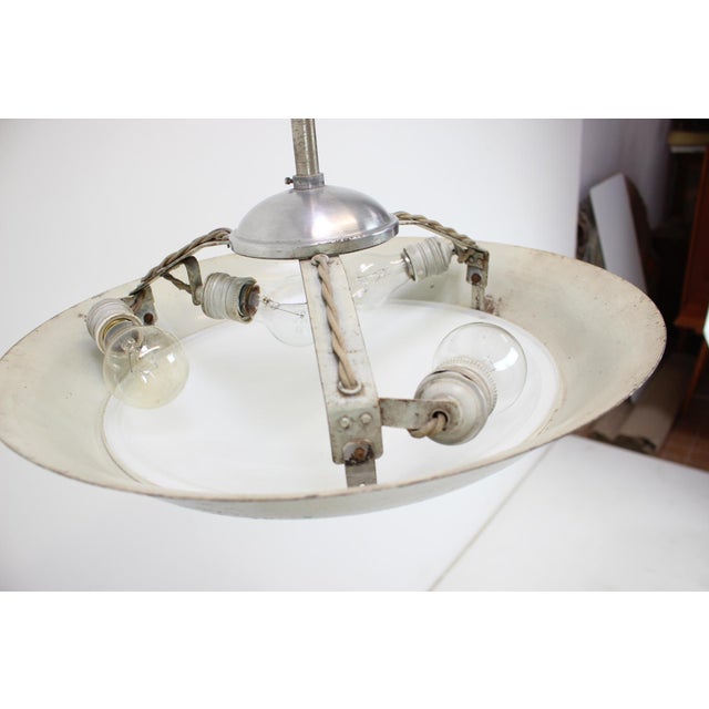 Silver Art Deco Ceiling Light attributed to Franta Anyz, 1930s For Sale - Image 8 of 14