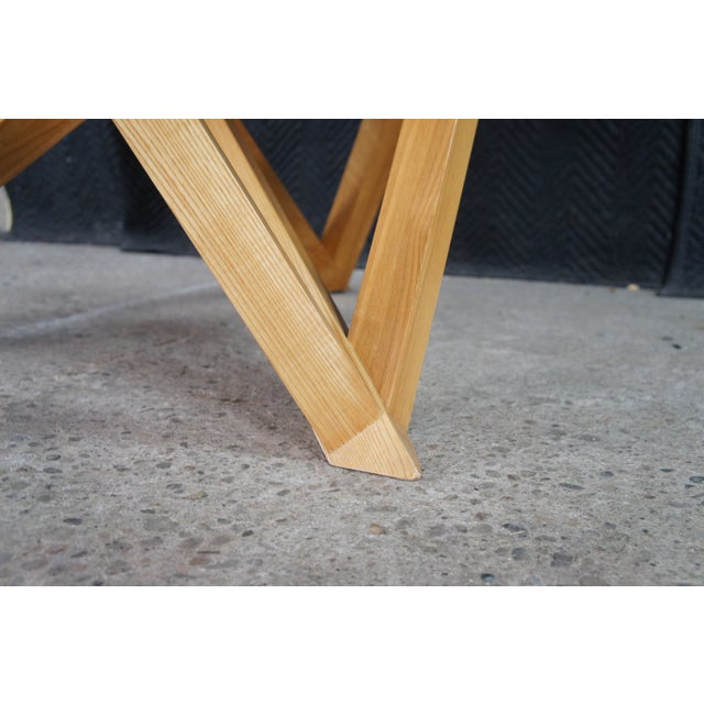 Ralph Lauren Geometric Modern Round Ash Lauren Studio Dining Breakfast Table 68" For Sale - Image 10 of 12