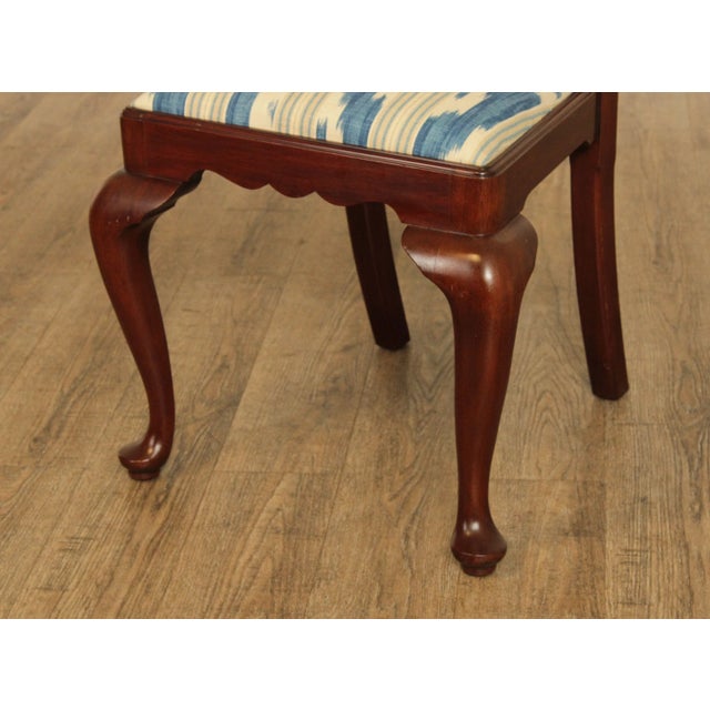 1980s Henkel Harris Queen Anne Style Mahogany Dining Side Chair For Sale - Image 5 of 13