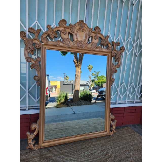 Large Wood Wall Mirror For Sale - Image 12 of 12
