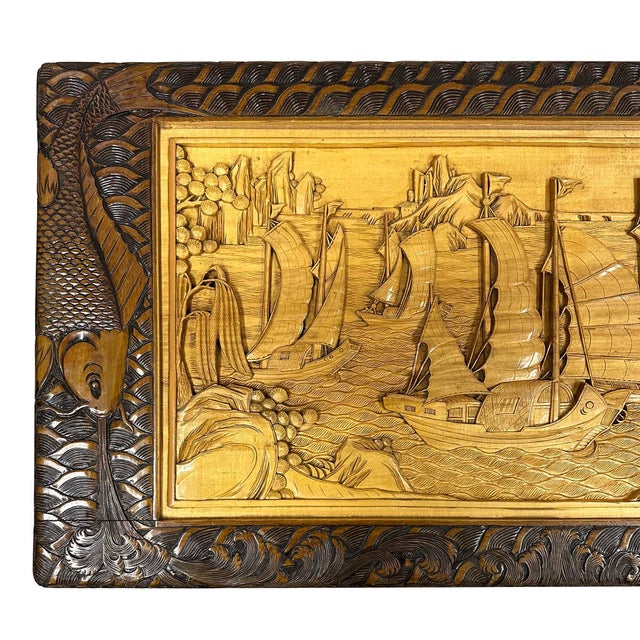 Wood Early 20th Century Chinese Carved Camphor Wood Hope Chest For Sale - Image 7 of 16