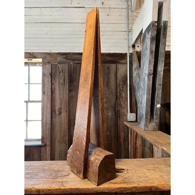 Wooden vise for use in horse harness repair. Made in the Late 19th Century. Dimensions: W: 9.25" x D: 5" x H: 26.25"