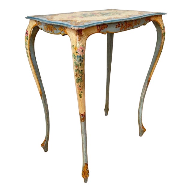 20th Century French Hand Painted Side Table For Sale
