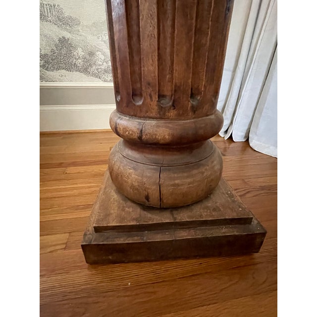 Antique Carved Solid Wood Corinthian Column For Sale - Image 12 of 13