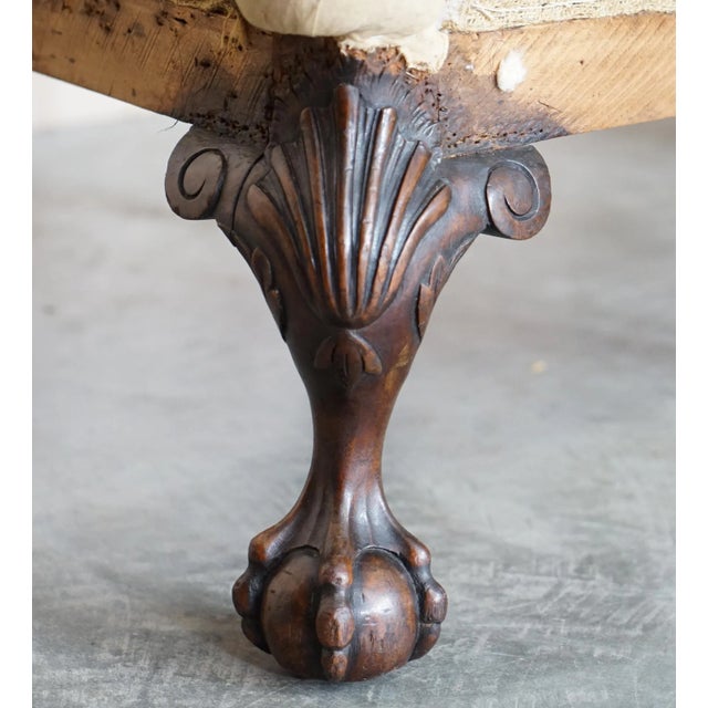 Set of Antique Victorian Deconstructed Wingback Armchairs with Claw & Ball Feet For Sale - Image 4 of 18