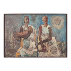 Mid-Century Modern Figural of Two Women and Child by Harold Kitner Kent State