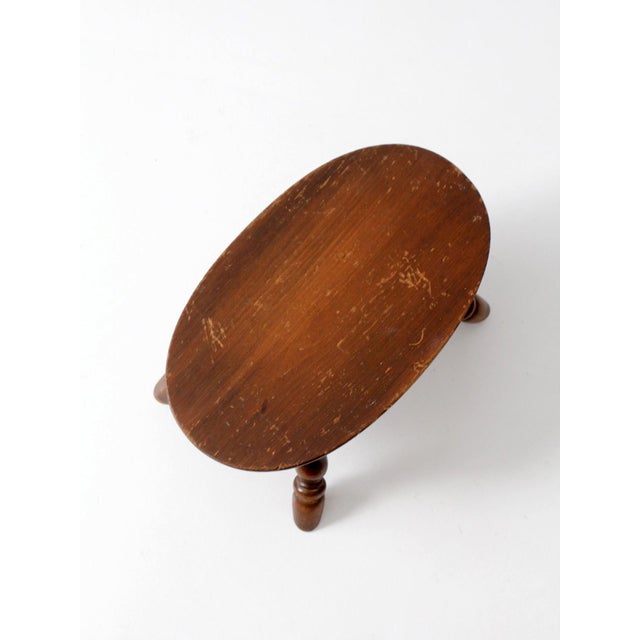 Mid 20th Century Vintage Early American Style Footstool For Sale - Image 5 of 13