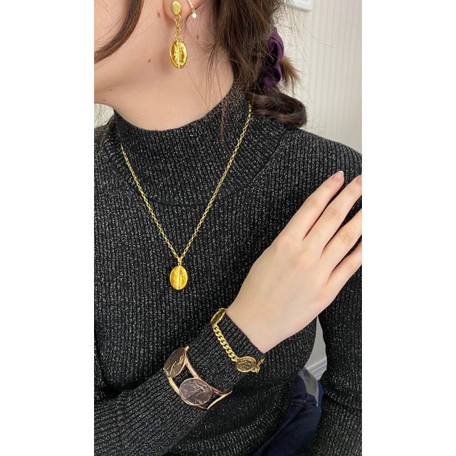 Early 21st Century Genuine Vintage American Usa Dollar Coin Curb Link Yellow Gold Vermeil Sterling For Sale - Image 5 of 9