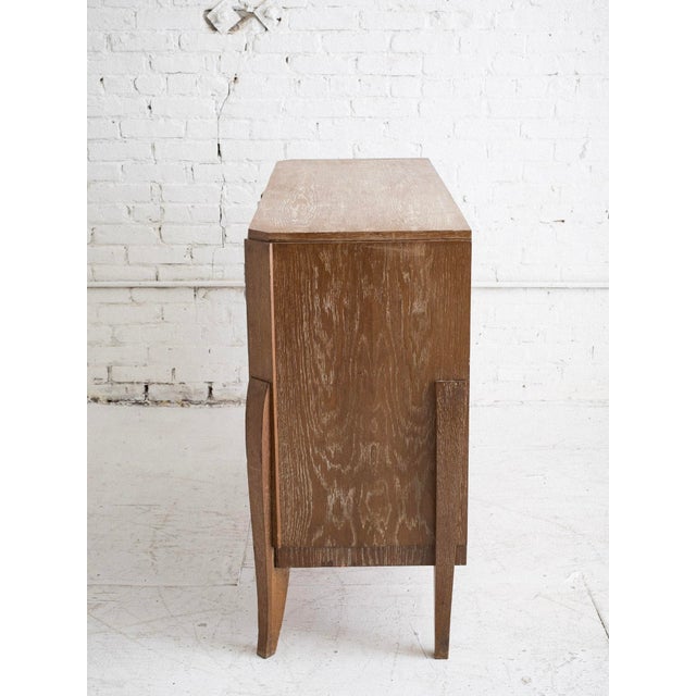 French Art Deco Cerused Oak Server Cabinet, 1940s For Sale - Image 16 of 17
