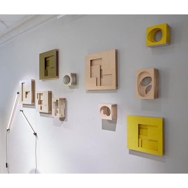Not Yet Made - Made To Order Tall Fluid Cube Series 11 Wall Sculpture in Birch Plywood by A Hint of Neon For Sale - Image 5 of 6