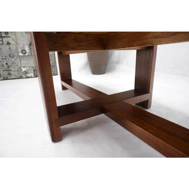 Solid Walnut & Slate Rectangular Mid-Century Modern Coffee Table For Sale - Image 9 of 12