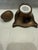 Art Nouveau Antique Brass Jenning Brothers Art Nouveau Styled Inkwell For Sale - Image 3 of 5